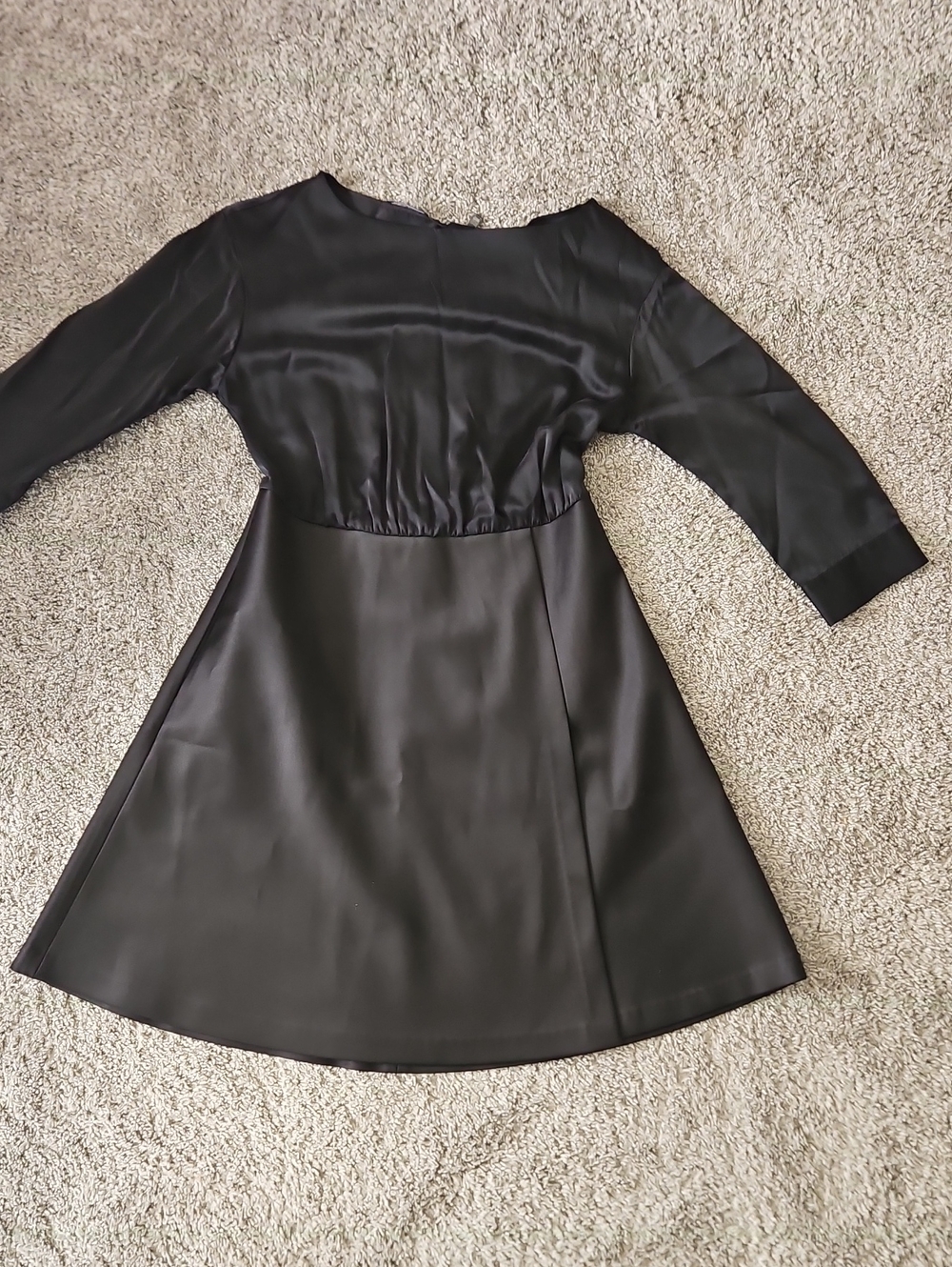 Armani Black 3/4 -Sleeve A-Line Dress 40/S